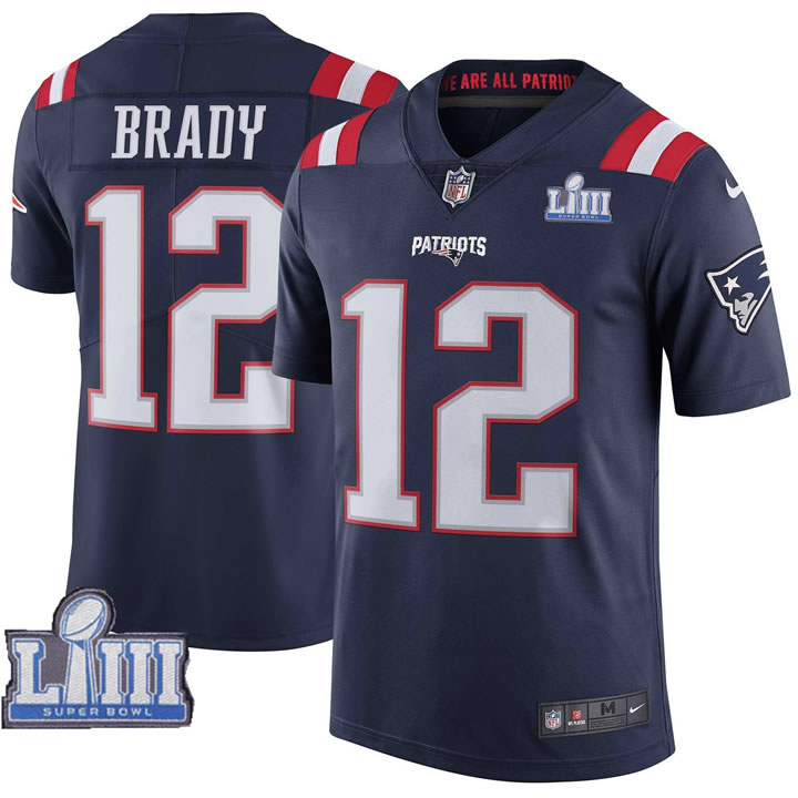 Youth Nike Patriots 12 Tom Brady Navy 2019 Super Bowl LIII Color Rush Limited Jersey,We sell and wholesale Youth Nike Patriots 12 Tom Brady Navy 2019 Super Bowl LIII Color Rush Limited Jersey on line form chian!
